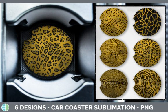 Amber Animal Print Car Coaster | Sublima: A Creative Bundle