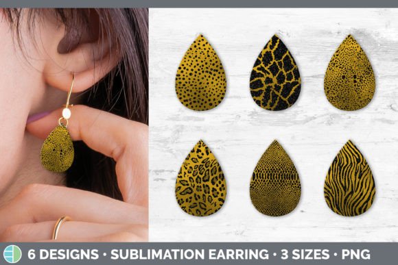 Amber Animal Print Teardrop Earring | Su: A Bold Design Asset