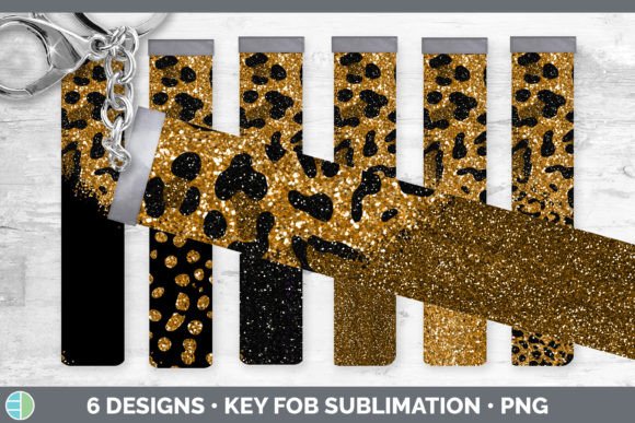 Animal Print Glitter Key Fob: A Wild Sparkle for Your Designs
