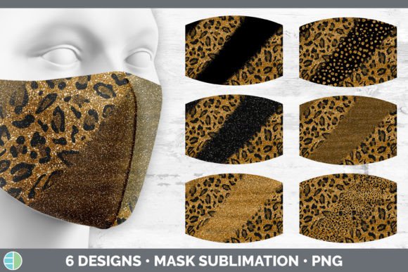 Animal Print Glitter Mask | Sublimation: Bold Design Asset