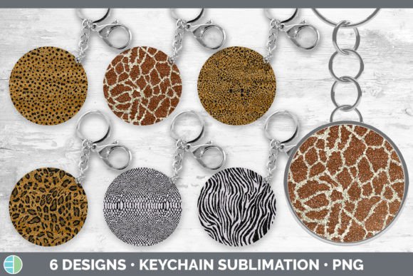Animal Print Keychain Bundle | Glitter K: Sublimation Designs