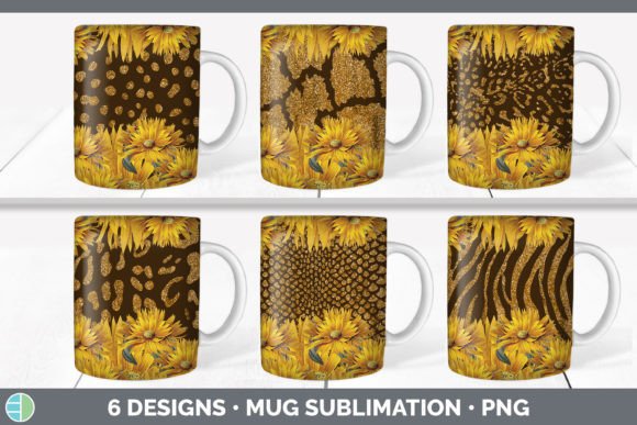 Animal Print Sunflower Mug Sublimation: Bold Graphics for Your Brand