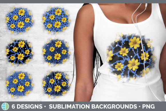 Blue Animal Print Background | Grunge Su: A Sublimation Asset