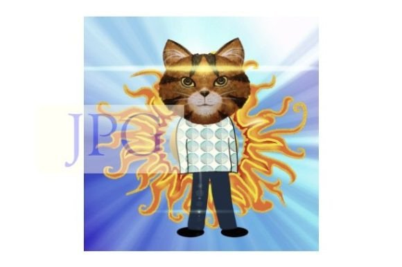 Cat Abstract Printable Funny Meow Animal: A Whimsical Design Asset
