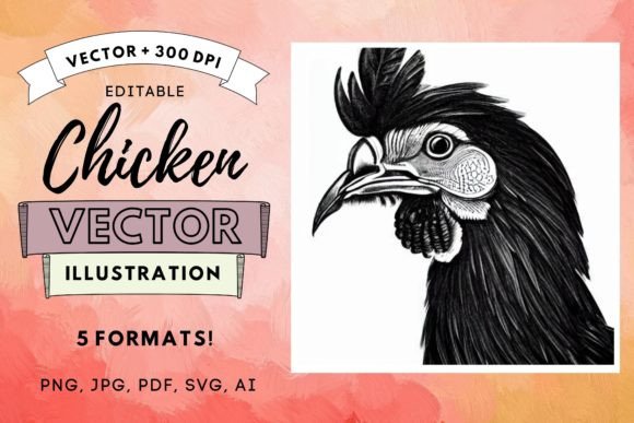 Charming Chicken Hen Animal Nursery Illustration for Creative Projects