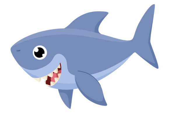 Funny Shark Cartoon Underwater Animal: A Splash of Playful Charm
