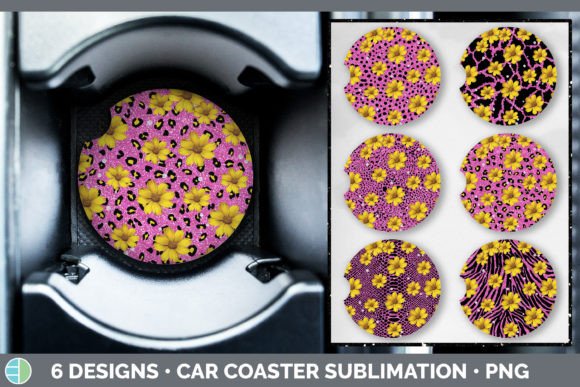 Pink Animal Print Car Coaster | Sublimat: Your New Go-To for Bold Projects