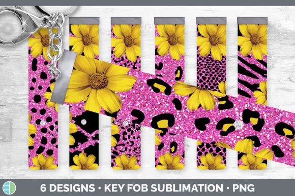 Pink Animal Print Key Fob | Wristlet Sublimation Bundle
