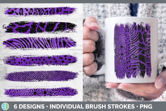 Purple Animal Print Brush Strokes: A Bold Design Asset