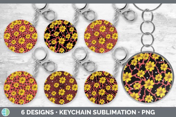 Red Animal Print Keychain Bundle: Sublimation Graphics