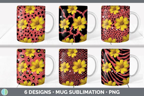 Red Animal Print Mug Sublimation | Coffe Bundle for Bold Projects