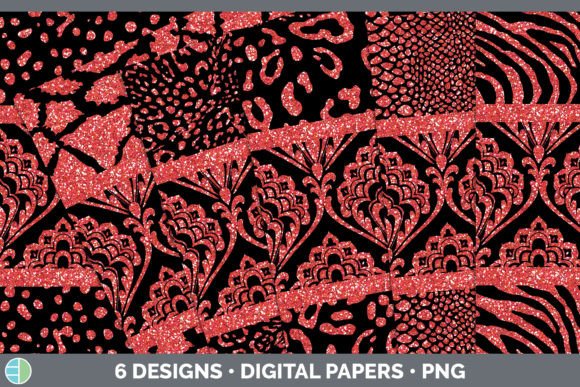 Red Damask Backgrounds | Glitter Animal: Bold Patterns for Impact