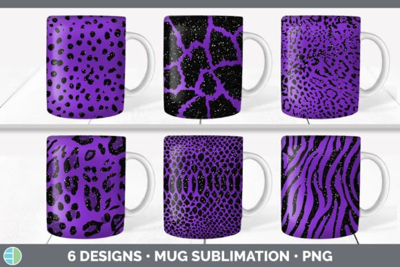 Unleashing Wild Elegance with Purple Animal Print Mug Sublimation