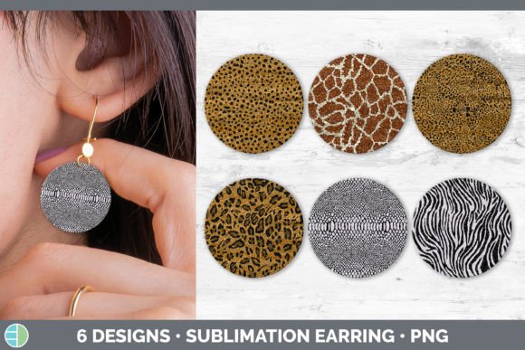 Wild Elegance: Styling with Animal Print Round Earring Sublimation