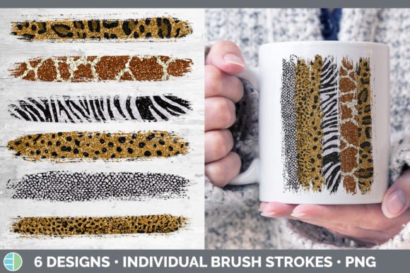 Wild Elegance: Using Animal Print Brush Strokes Glitter Sub