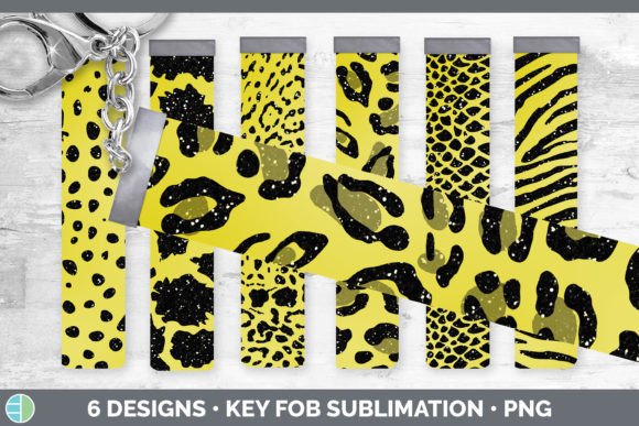Yellow Animal Print Key Fob: Bold Style for Digital Projects