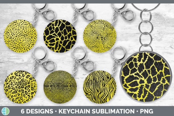 Yellow Animal Print Keychain Bundle | Ke